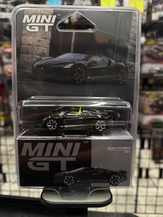 Mini GT 1058 Bugatti W16 Mistral Black