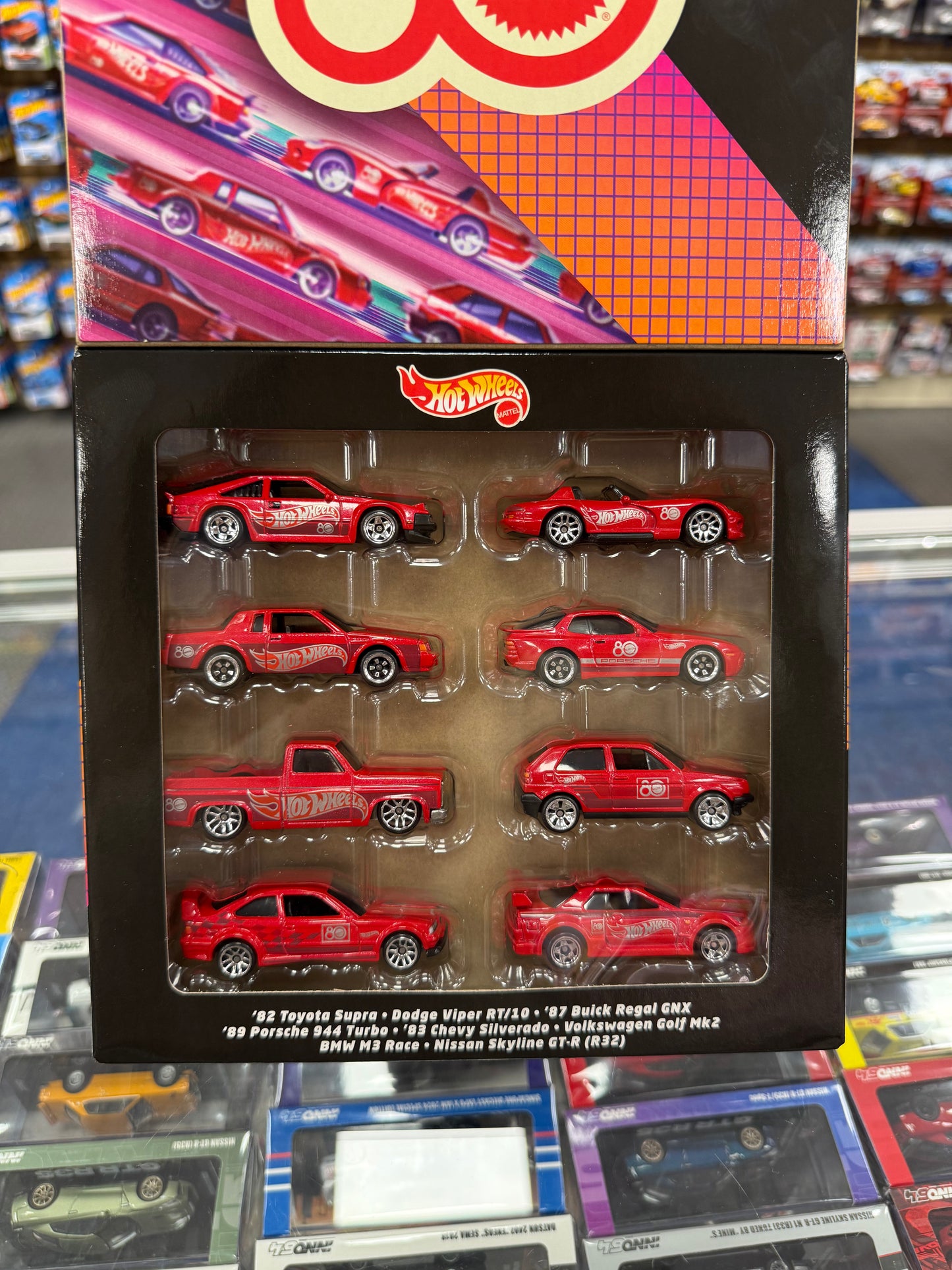 Hot Wheels Silver Series 80 Year Anniversary Pack of 8 cars