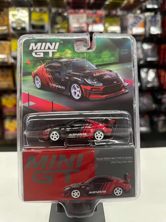 Mini GT 956 Toyota GR86 HKS TYPE-R ADVAN 2022 Tokyo Auto Salon