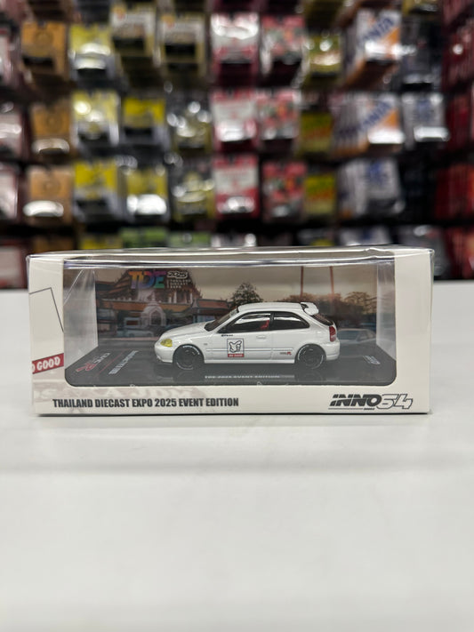 Inno64 Honda Civic Type R (EK9) White Thailand Diecast Expo 2025 Event Edition