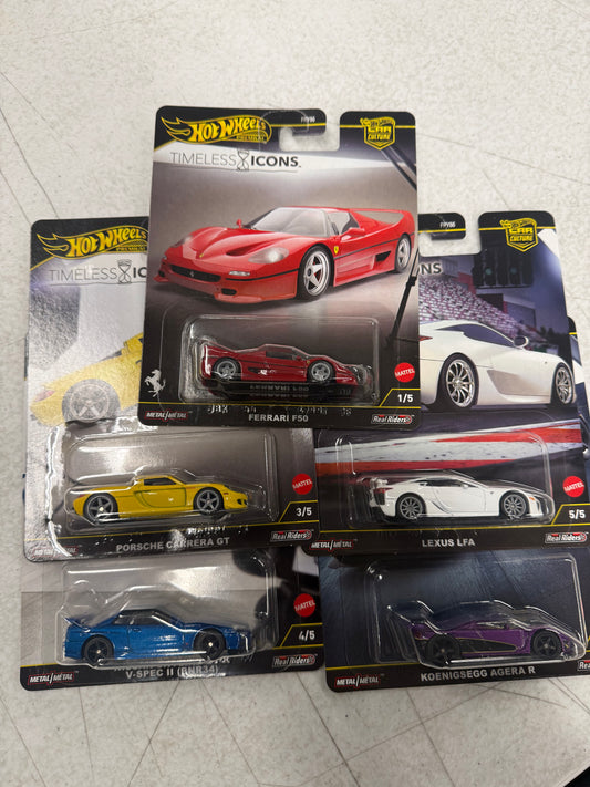 Hot wheels timeless icon set /5 cars