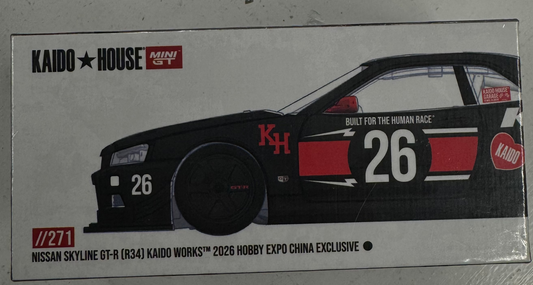 Mini GT Kaido House 271 R34 GT-R Kaido Works HEC Beijing Expo Exclusive