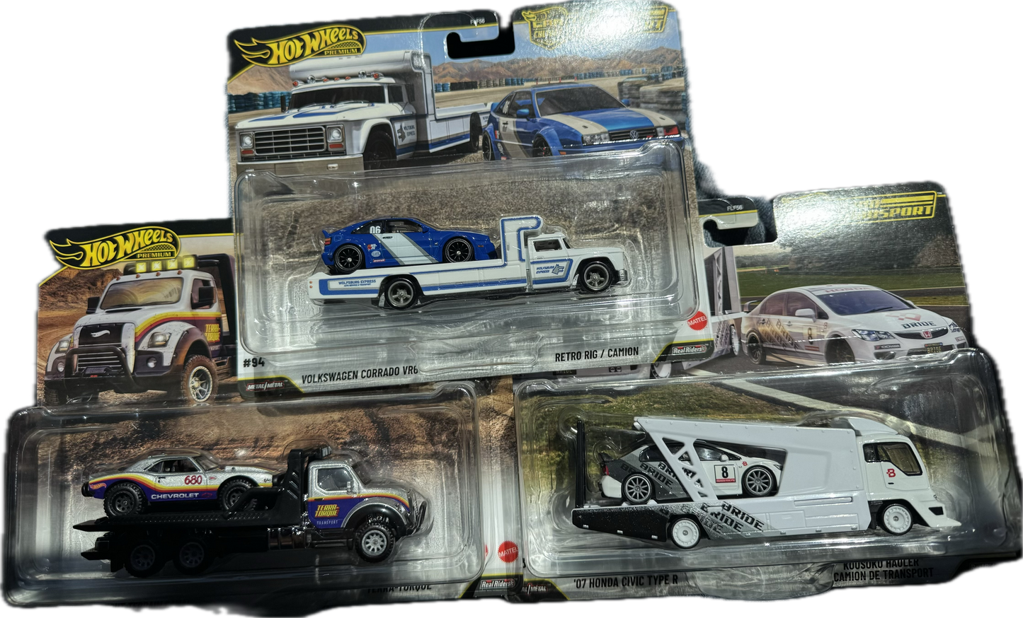 New Hotwheels Team Transport FLF56-957L Set of 3