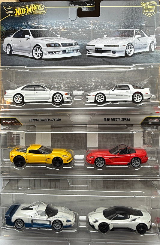 2026 Hot Wheels Car Culture 2-Pack Maserati Toyota Corvette (Set of 3)