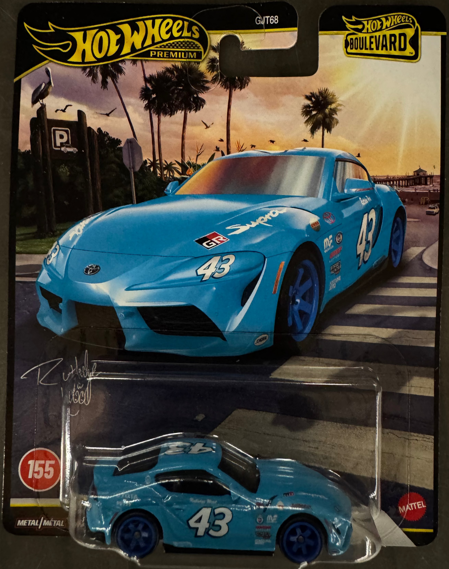 Hot Wheels Premium Boulevard 2021 Toyota GR Supra #155 Blue