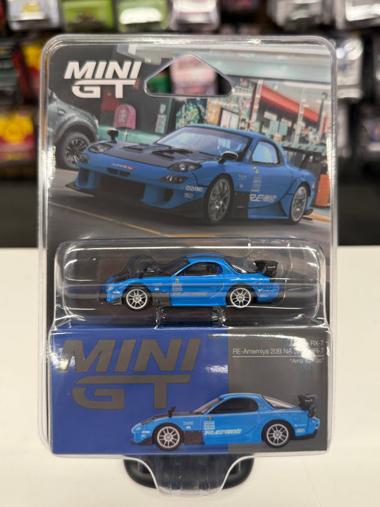 Mini GT 1046 Mazda RX-7 RE-Amemiya 20B NA 3ROTOR-7 "Ama-san Go"
