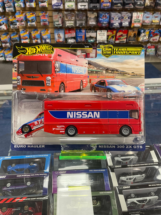 Hot Wheels Premium Team Transport Euro Hauler and '94 Nissan 300ZX GTS