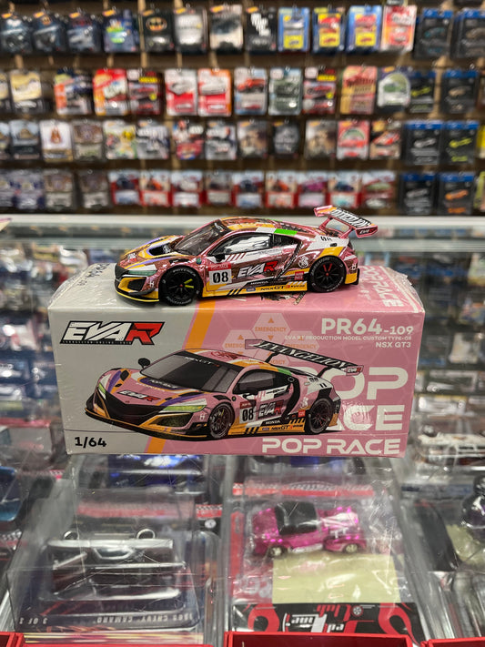 Pop Race PR64-109 Eva RT Production Model Custom Type 08 NSX GT3 chrome Pink