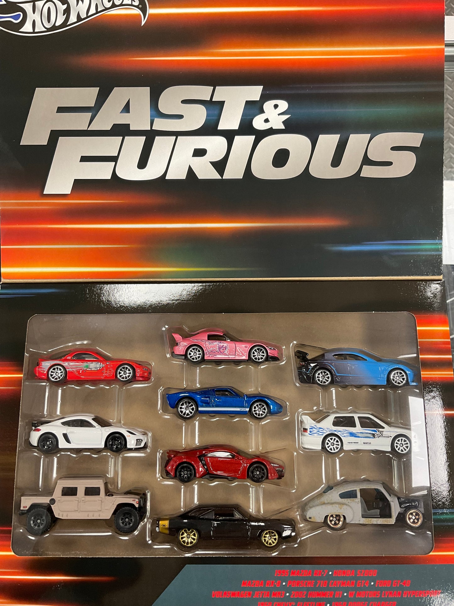 Hot wheels Fast and Furious 10 pack