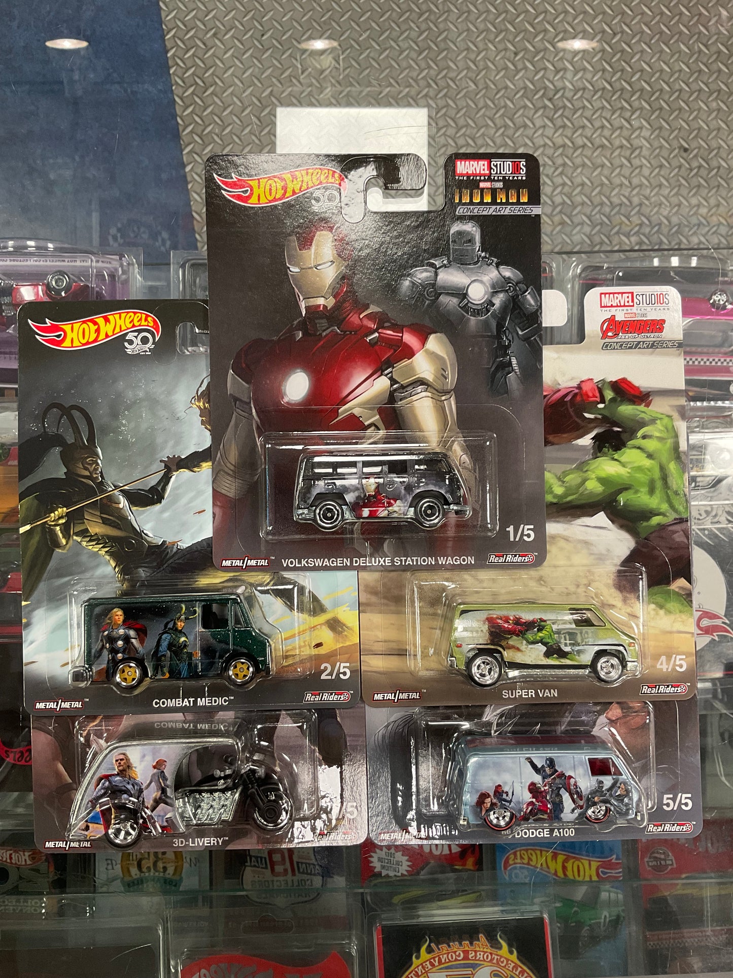 Hot Wheels Marvel Studios 2017 Set of 5