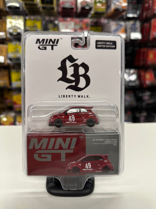 Mini GT 963 LB WORKS x Abas Works ABARTH 595 Red Liberty Walk Shop Edition