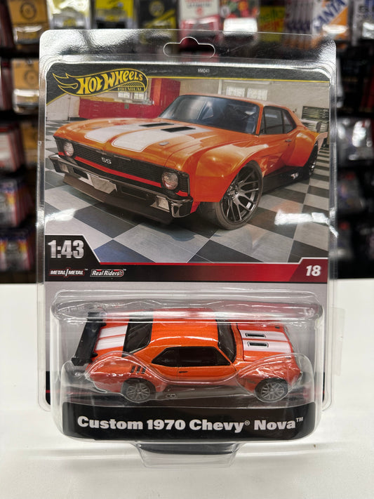 Hot Wheels Premium 1:43 Scale Custom 1970 Chevy Nova #18