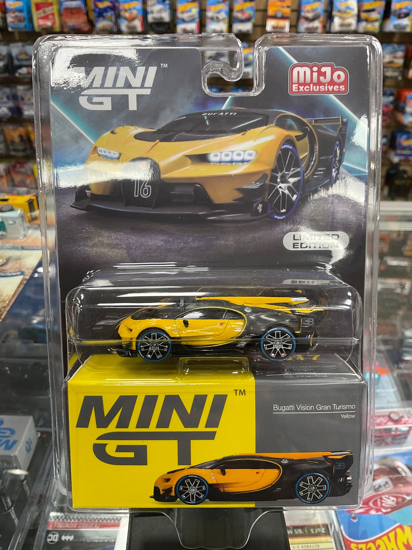 MiniGT 317 Bugatti Vision Gran Turismo yellow