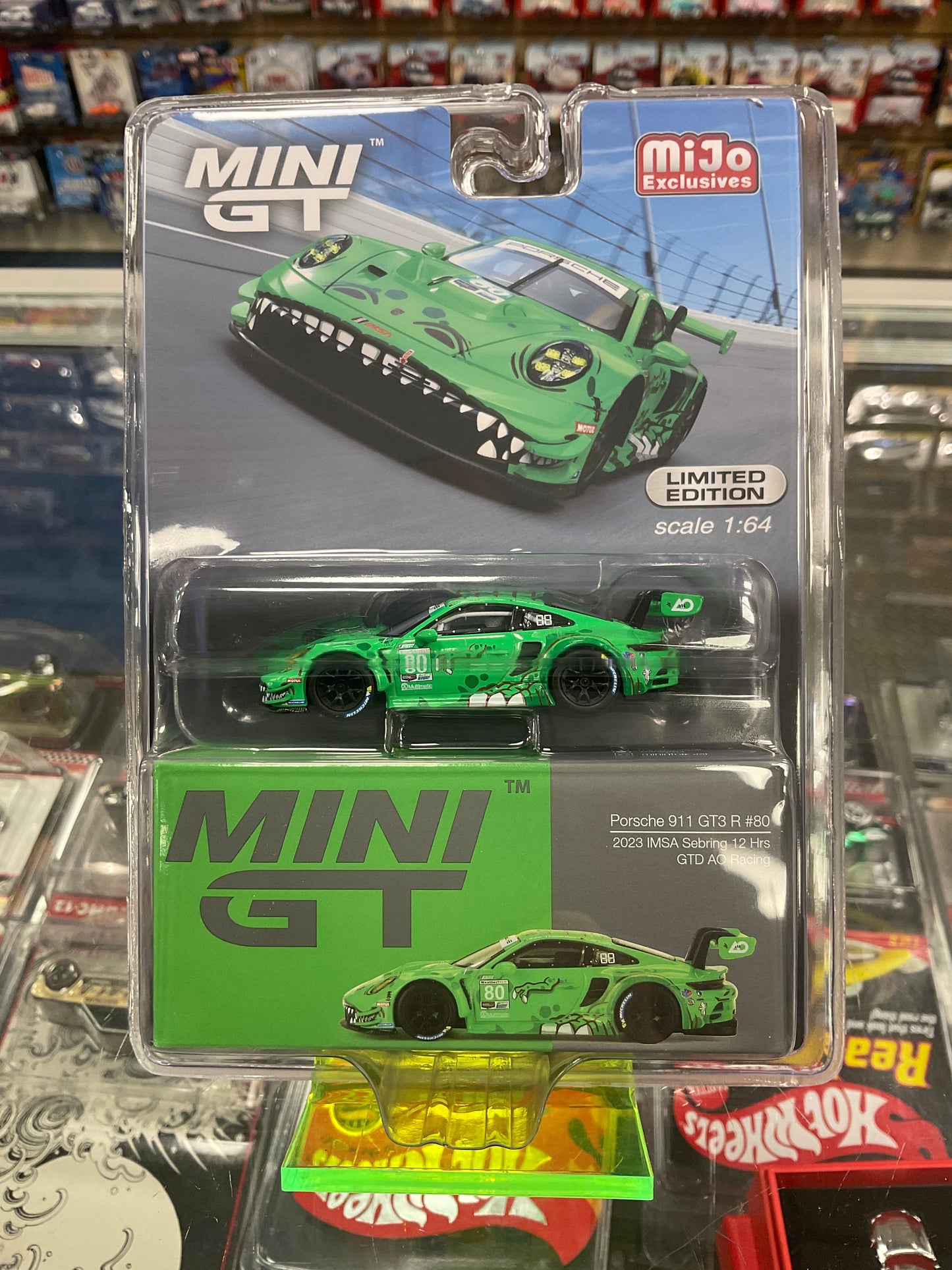 Mini Gt 713 Porsche 911 GT3 R #80 REXY 2023 IMSA Sebring 12HR GTD AO Racing