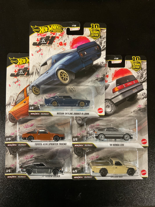 Hot wheels Japan Historics 5 set