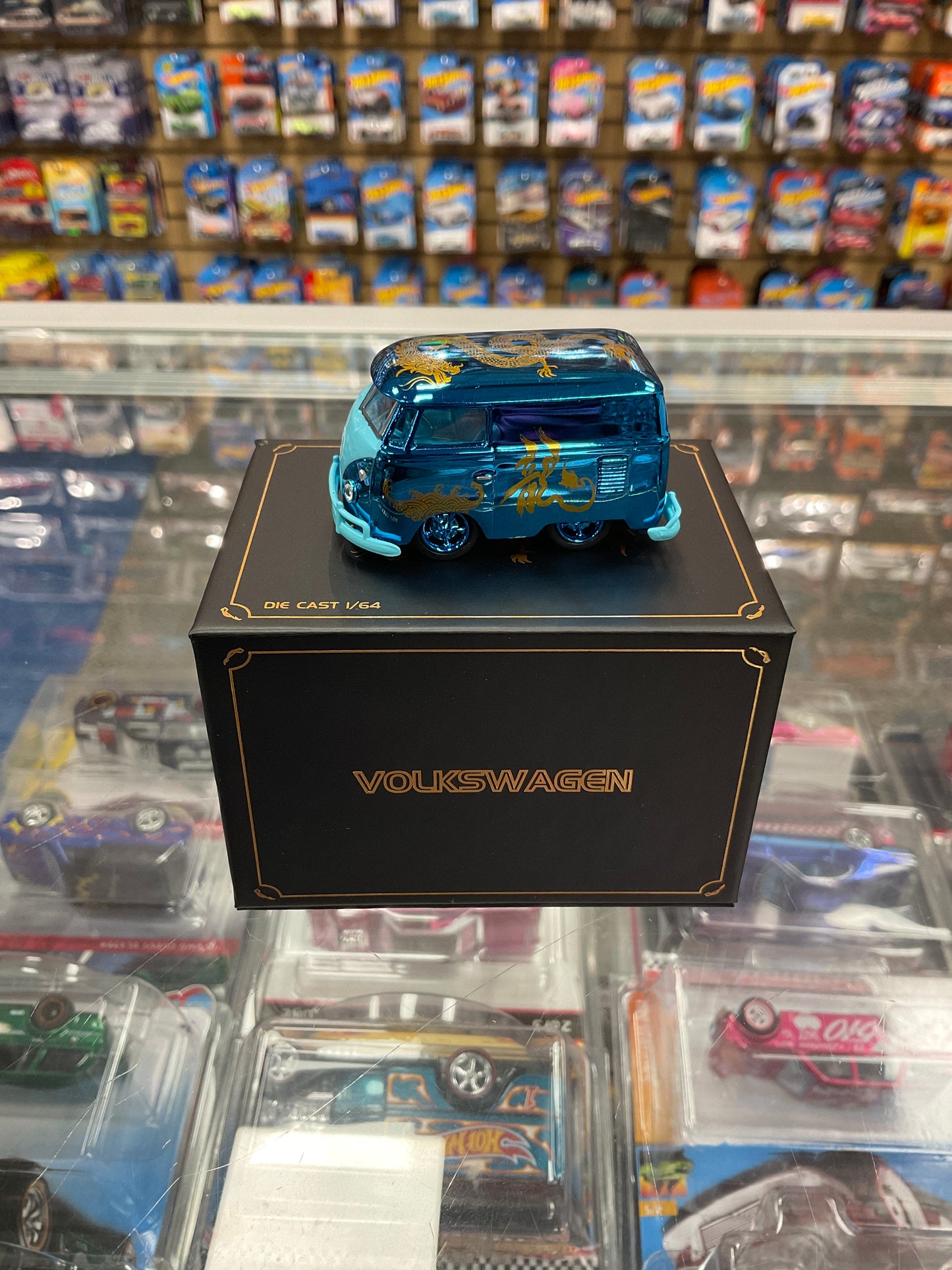 Chinese new year chrome Volkswagen kool kombi BLUE