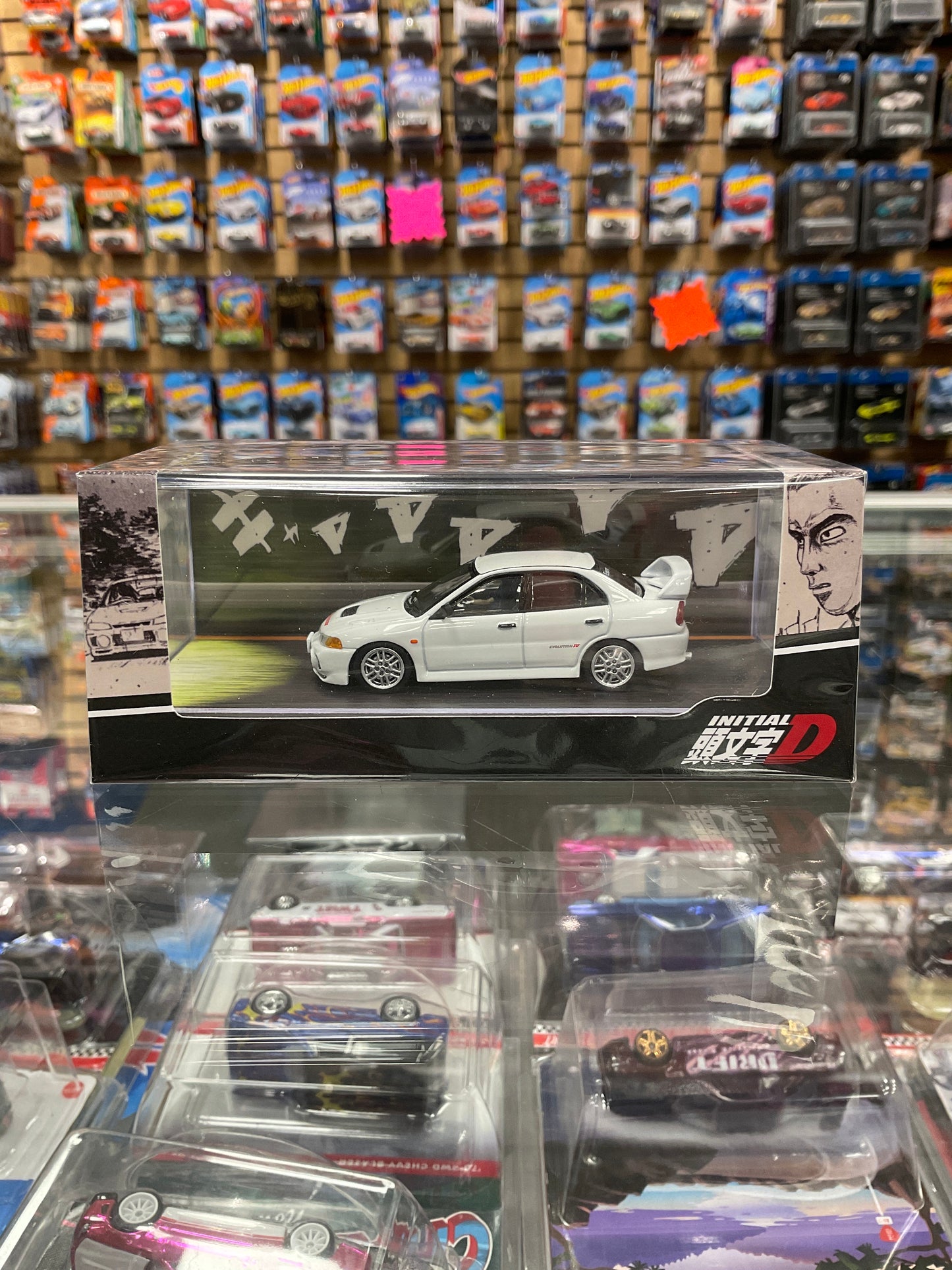 Hobby Japan Initial D Mitsubishi Lancer RS Evolution IV With Seiji figure