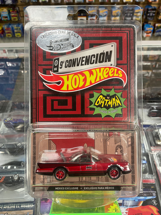 Hot wheels Mexico Convention dinner sticker Classic TV Series Batmobile 9a Convencion