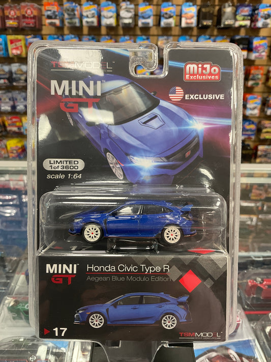 MiniGT 17 Honda Civic Type R Aegean Blue Module Edition