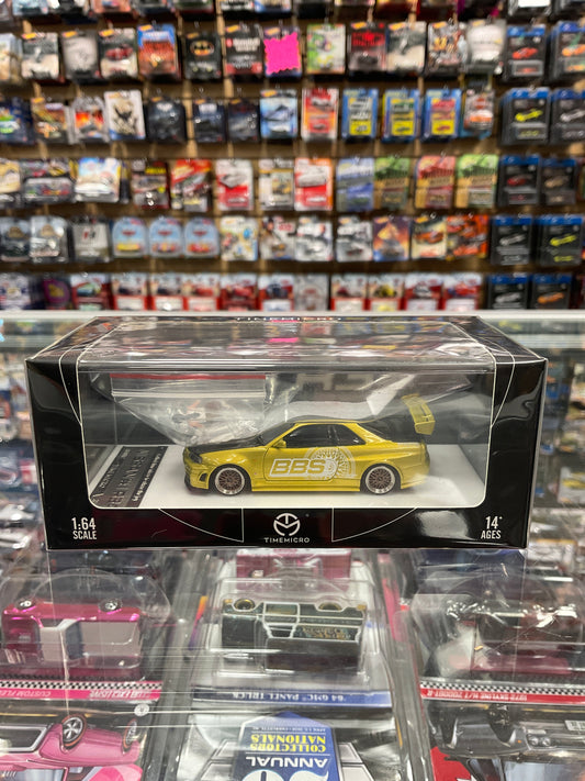 Timemicro BBS Gold Nissan Skyline R34 With figure