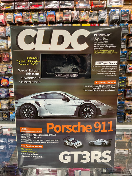 MiniChamps 64 Porsche 911 (992) GT3RS Raw metal CLDC magazine edition