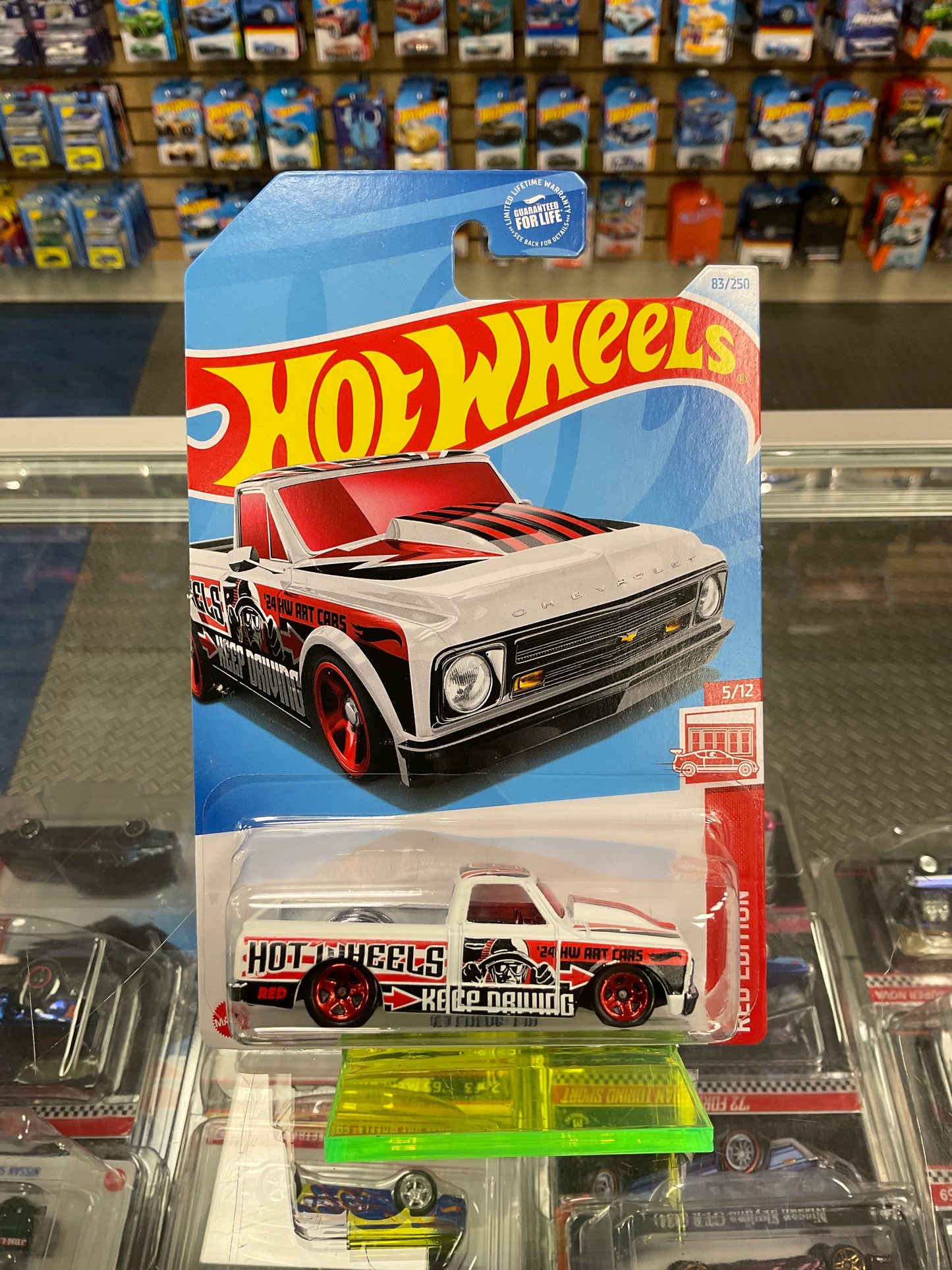 Hot wheels 2024 red edition set of skyline Chevy c10 and Delorean