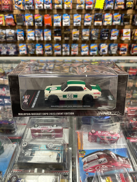 Inno64 Malaysia Diecast Expo 2023 Event Edition Nissan Skyline 2000GT-R KPGC10 white