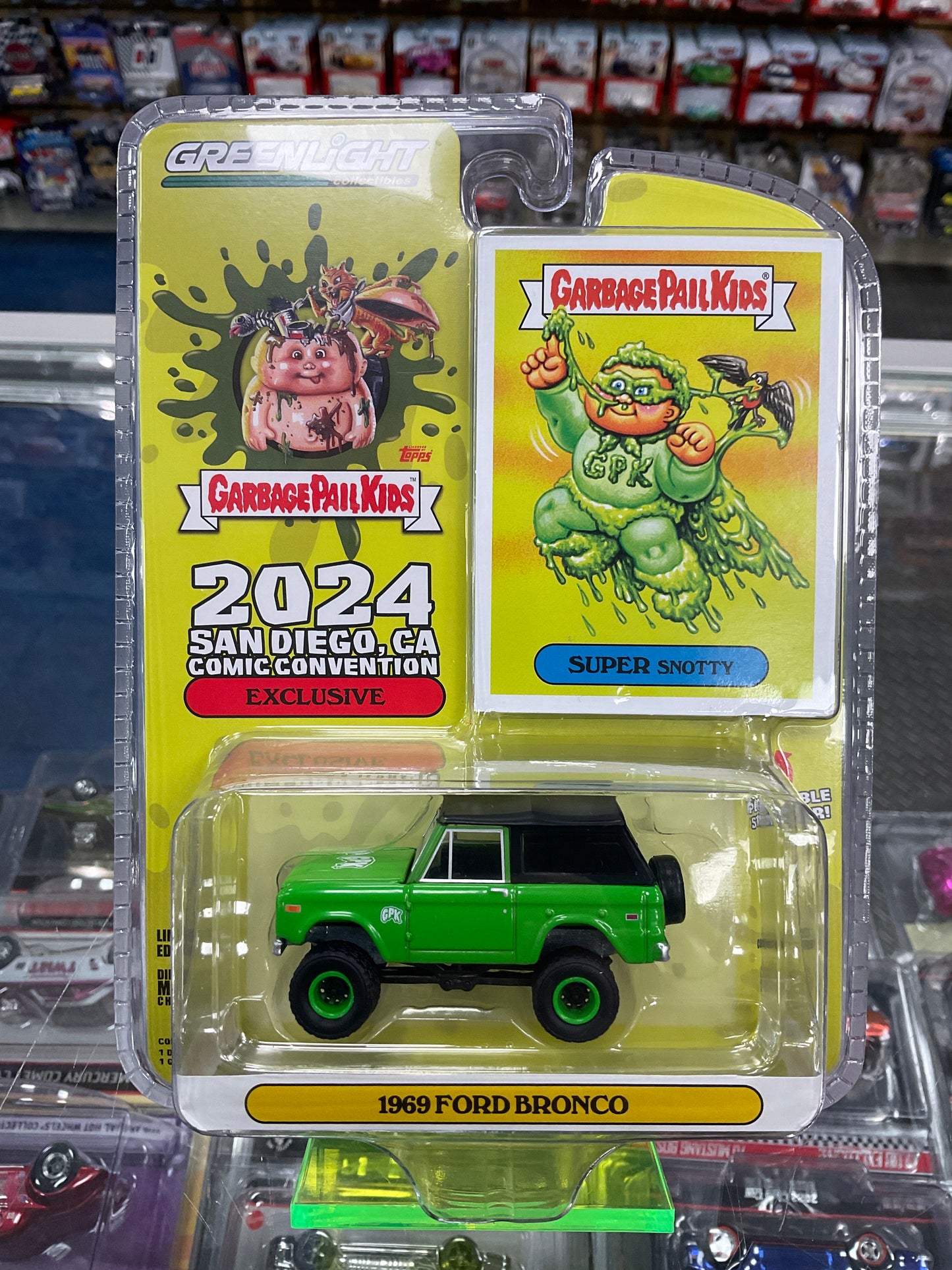 GreenLight SDCC 2024 exclusive GarbagePailKids GPK 1969 Ford Bronco