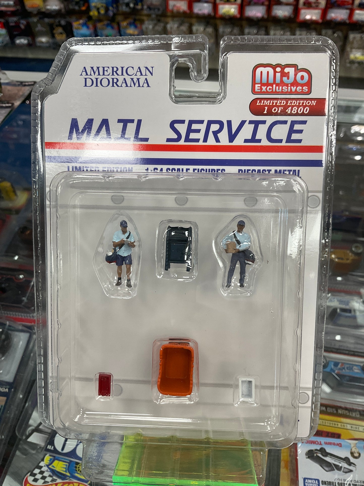 American diorama Mijo Exclusive Mail Service 1:64 diecast figures