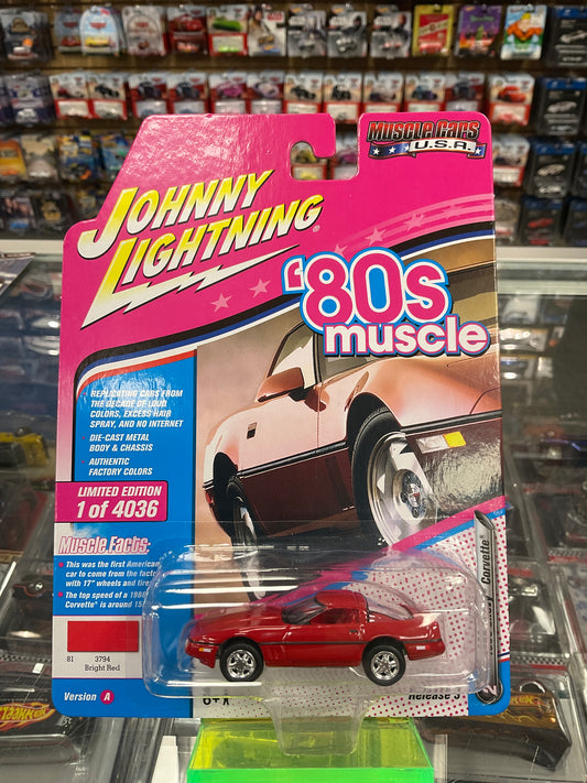 Johnny Lightning 80’s muscle 1988 Chevy Corvette Bright Red