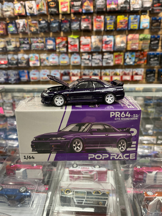 Pop Race PR64-51 Nissan GTR R33 Nismo 400R Purple