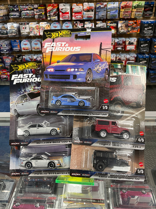 Hot wheels Fast and Furious 2024 956G set of 5 cars