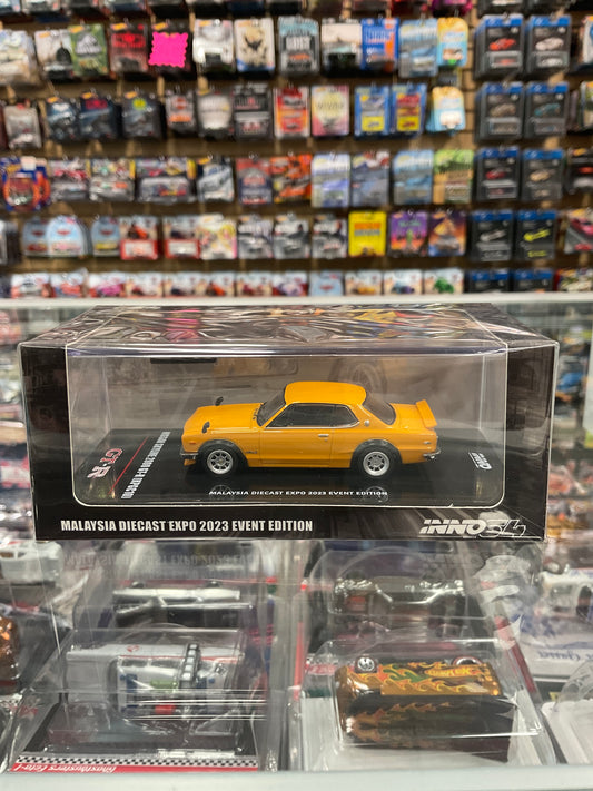 Inno64 Malaysia Diecast 2023 Event Edition Nissan Skyline 2000 GT-R KPGC10 Orange