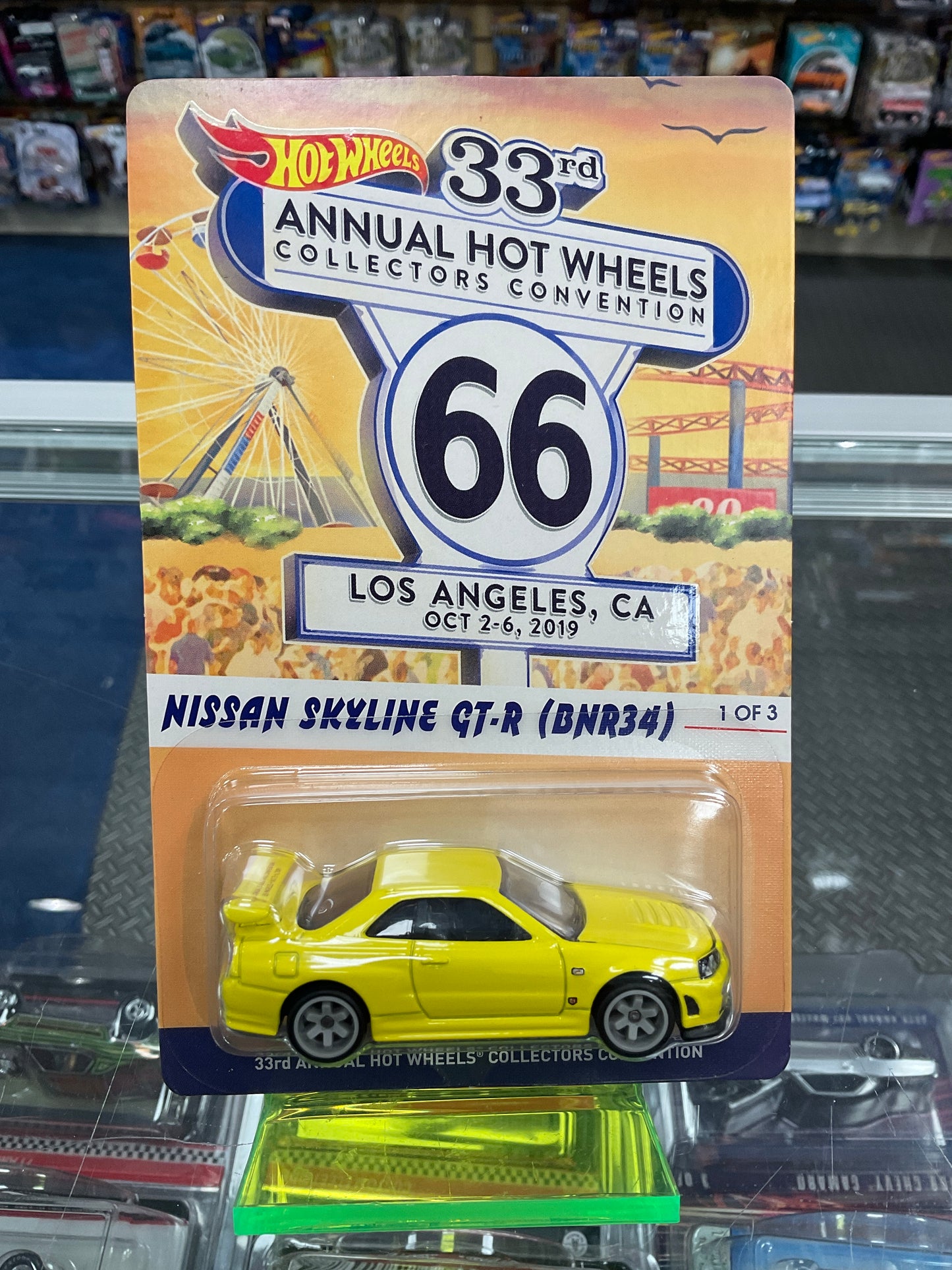 Hot wheels 33rd Annual Collectors Convention # 814/5000 Yellow Nissan Skyline GT-R BNR34