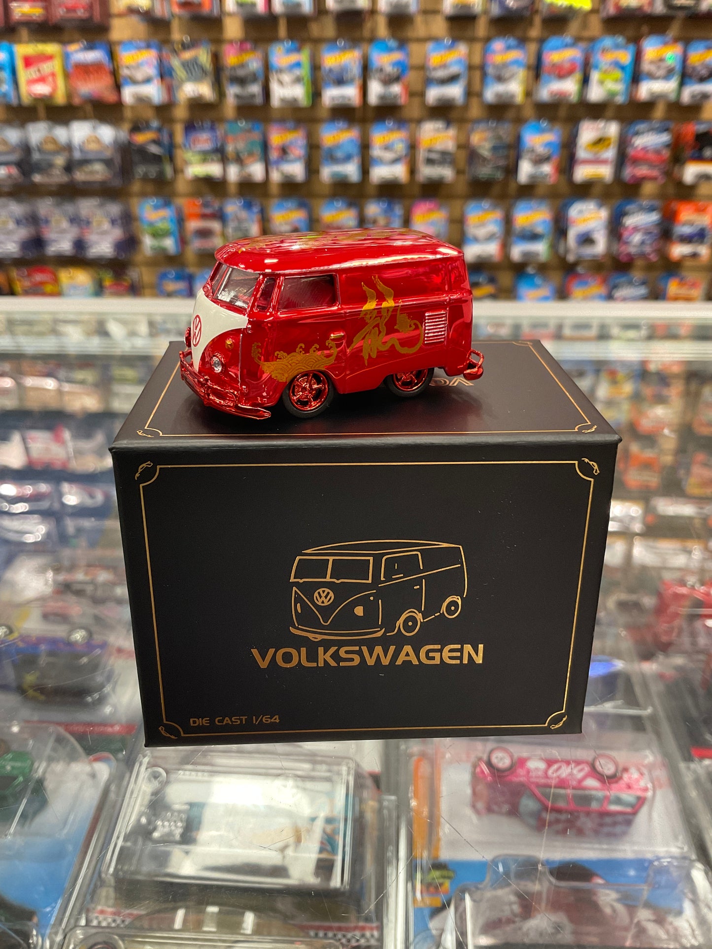 Chinese new year chrome Volkswagen kool kombi RED