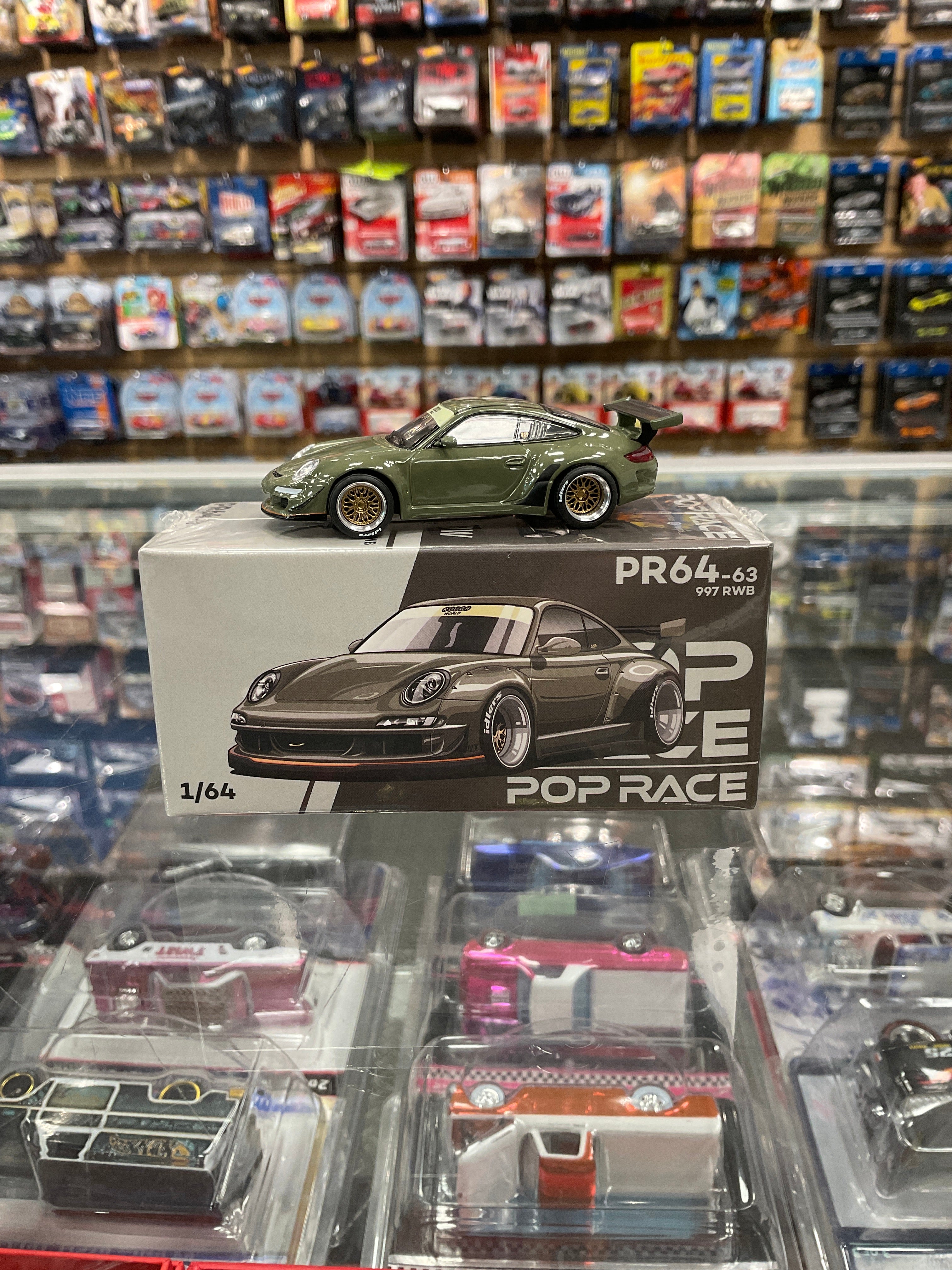 Pop Race PR64-63 Porsche 997 RWB Green – Diecastz
