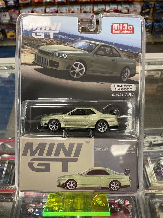 MiniGT 697 Nissan Skyline GTR R34 TommyKaira R-z Millennium Jade